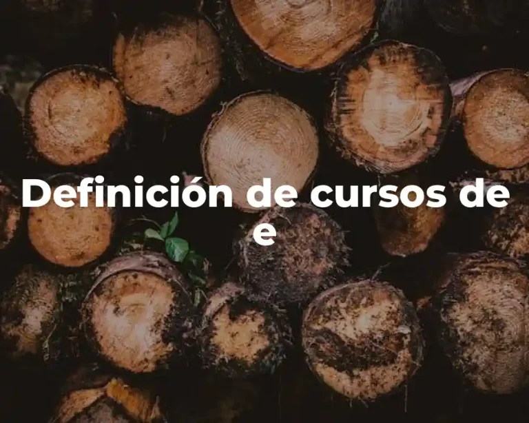 Definición de cursos de e