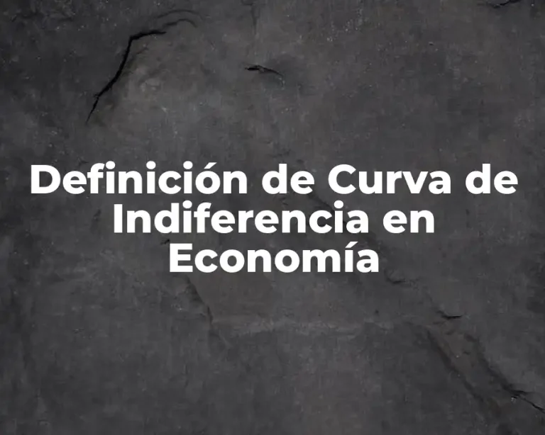Definición de Curva de Indiferencia en Economía