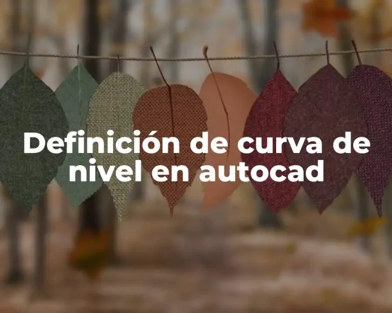 Definición de curva de nivel en autocad