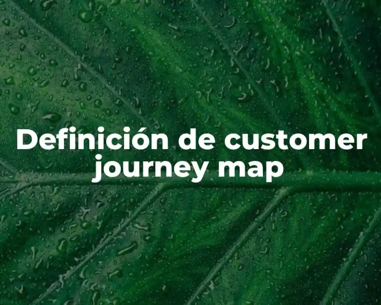 Definición de customer journey map