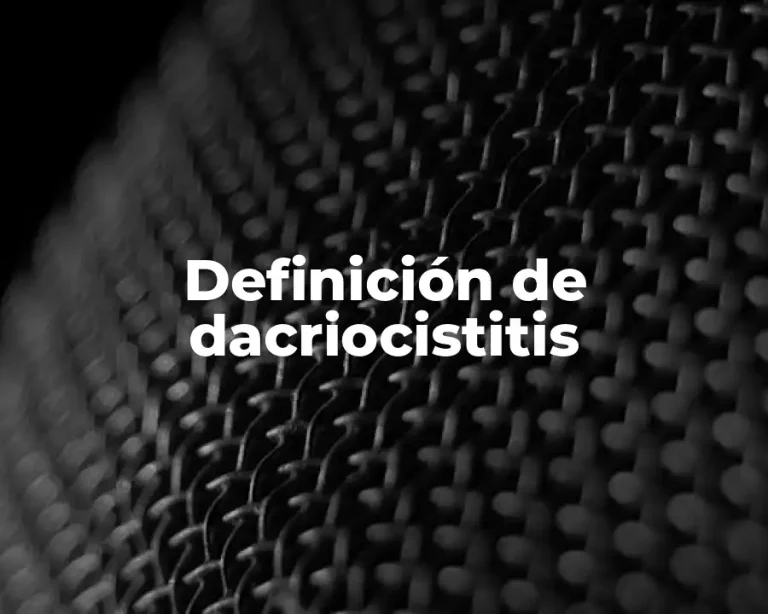 Definición de dacriocistitis