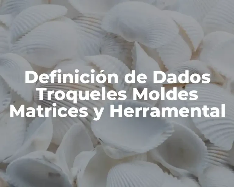 Definición de Dados Troqueles Moldes Matrices y Herramental