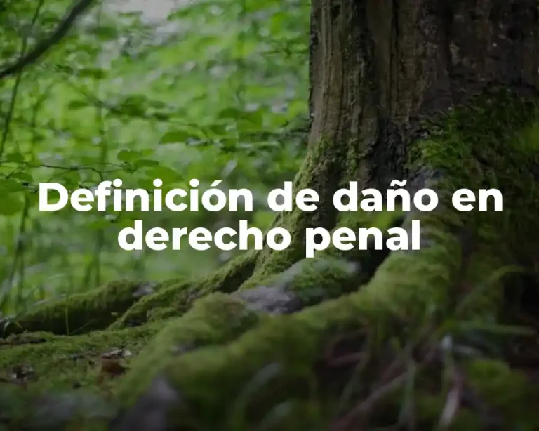 Definición de daño en derecho penal