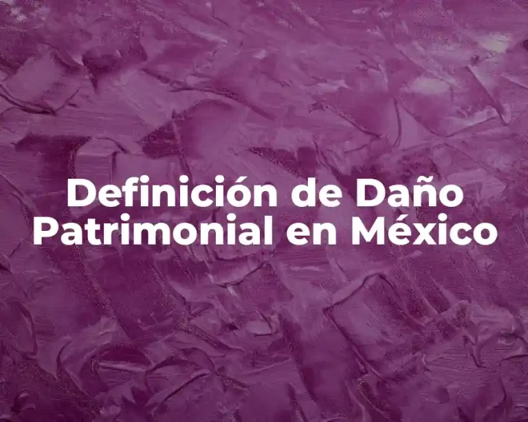 Definición de Daño Patrimonial en México