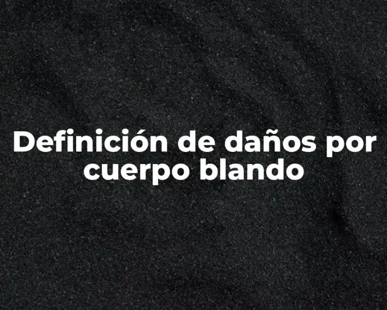 Definición de daños por cuerpo blando