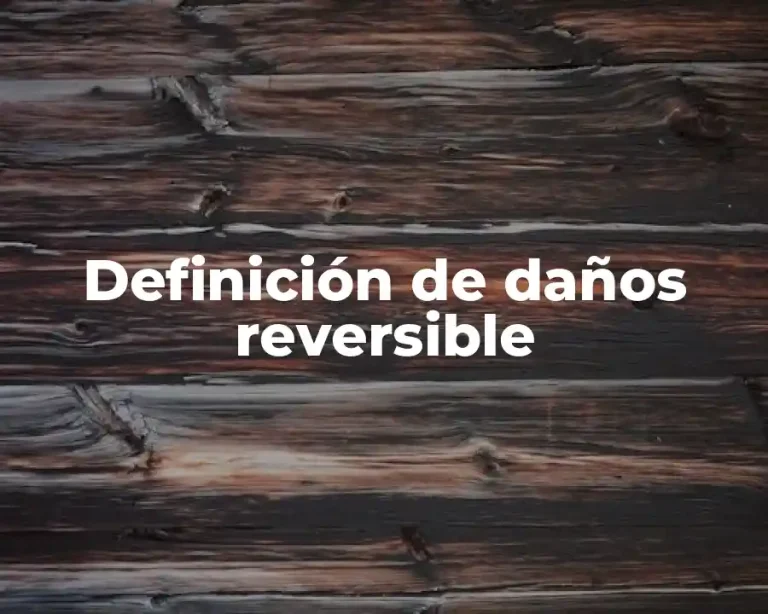 Definición de daños reversible