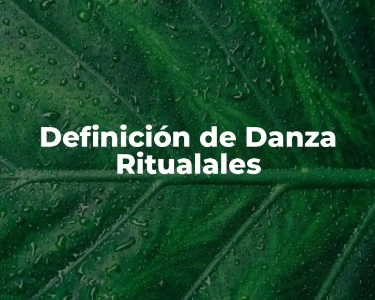 Definición de Danza Ritualales