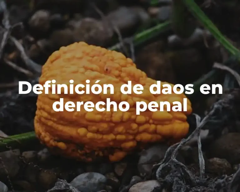 Definición de daos en derecho penal