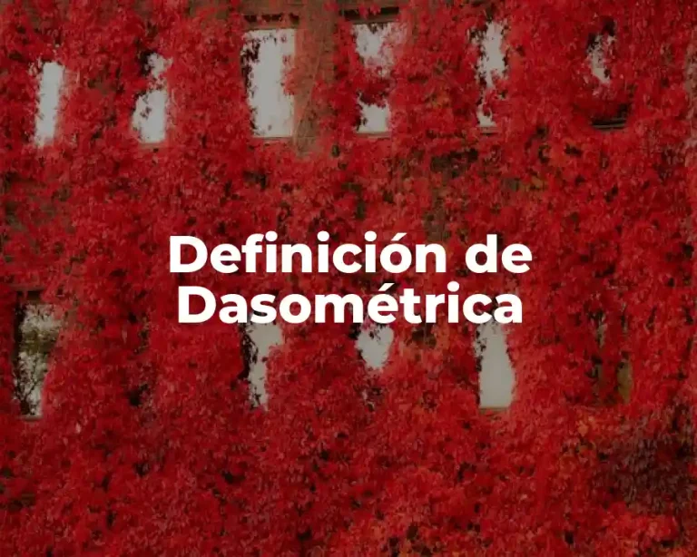 Definición de Dasométrica