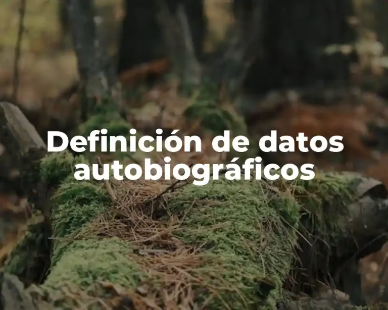 Definición de datos autobiográficos