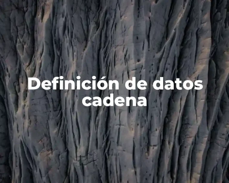 Definición de datos cadena
