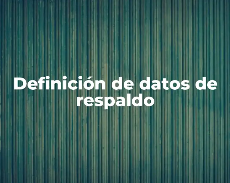 Definición de datos de respaldo