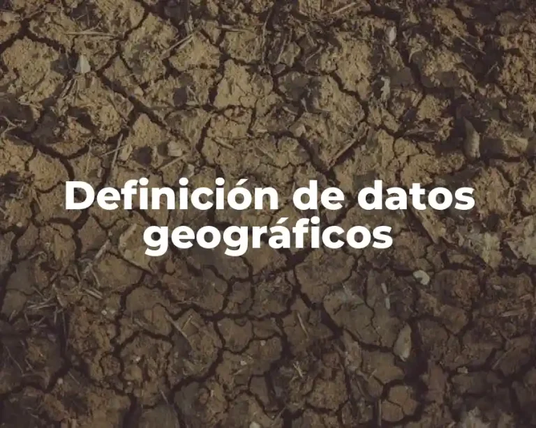 Definición de datos geográficos