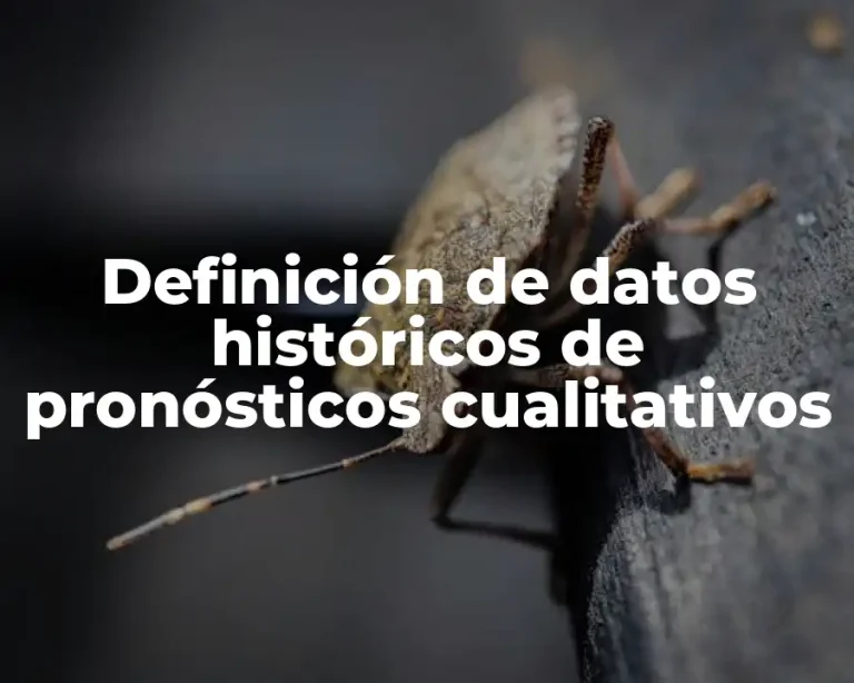Definición de datos históricos de pronósticos cualitativos