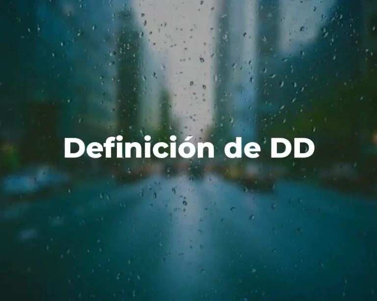 Definición de DD