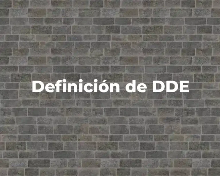 Definición de DDE
