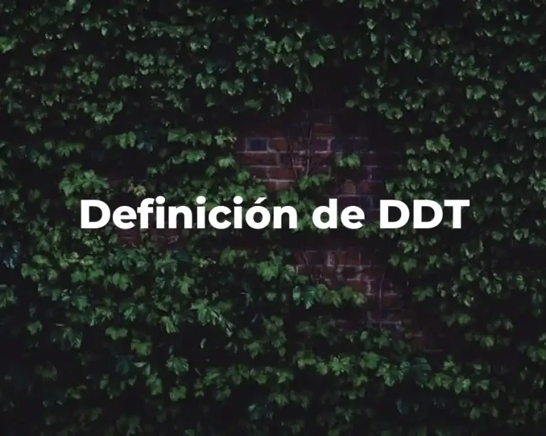 Definición de DDT