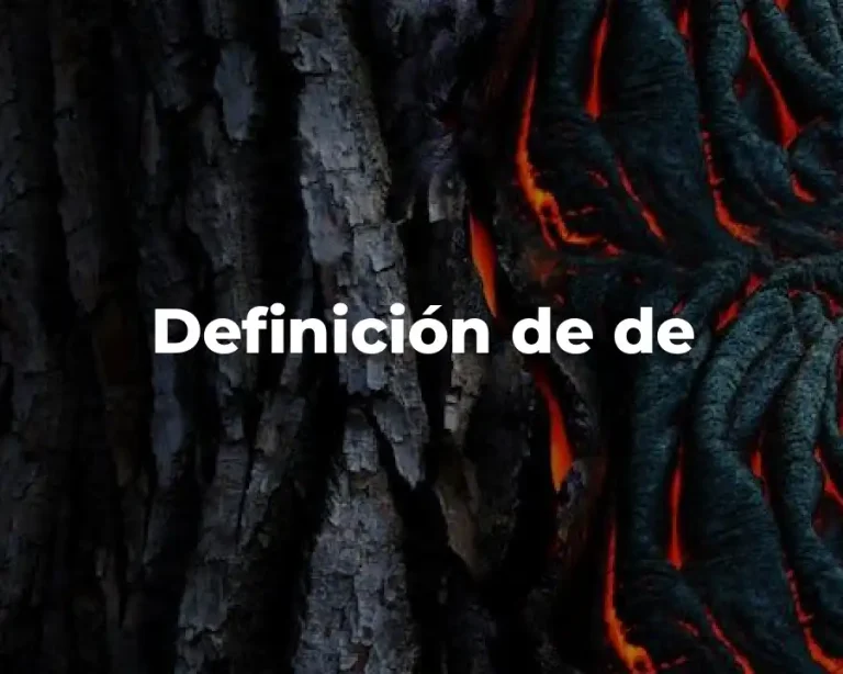 Definición de de