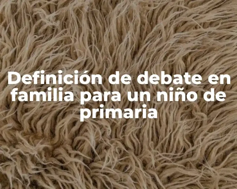Definición de debate en familia para un niño de primaria