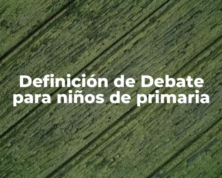 Definición de Debate para niños de primaria