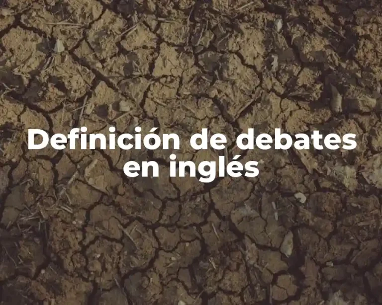 Definición de debates en inglés