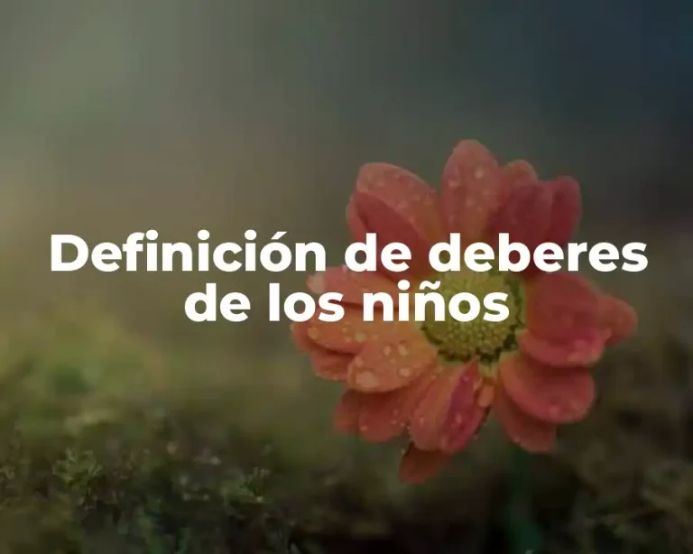 Definición de deberes de los niños