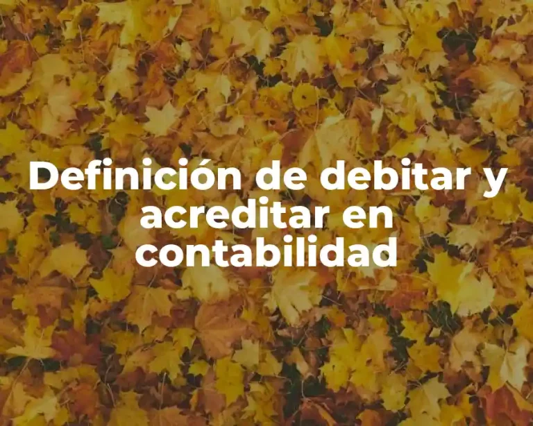 Definición de debitar y acreditar en contabilidad