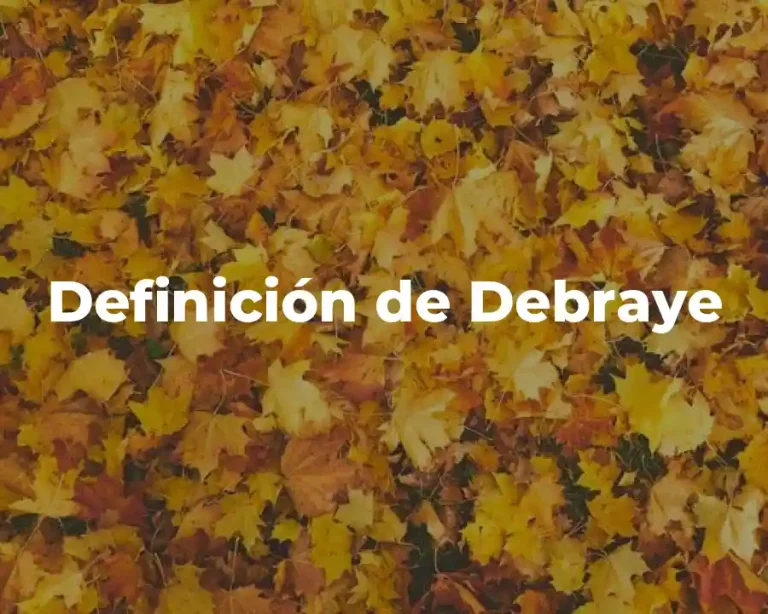 Definición de Debraye