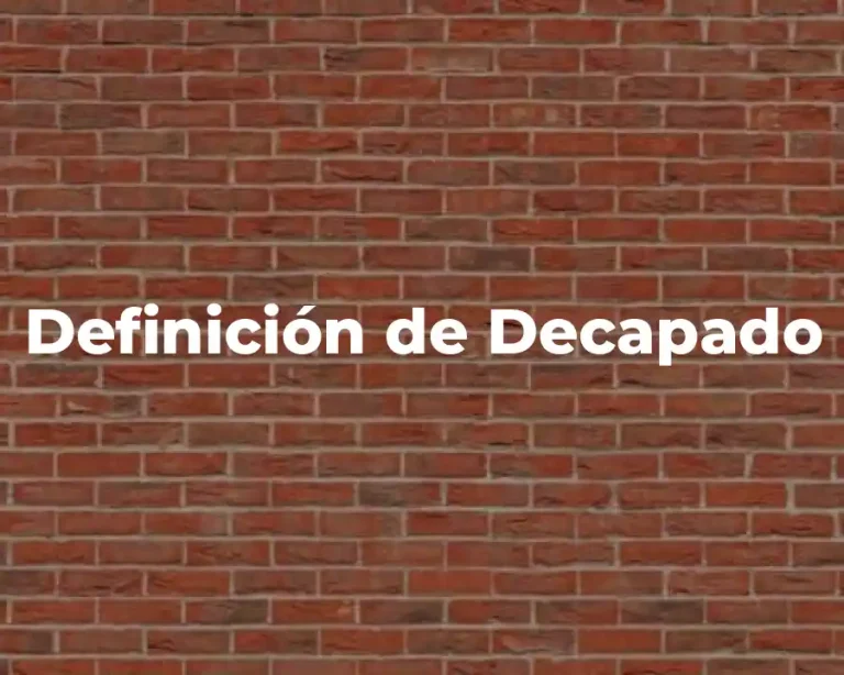 Definición de Decapado