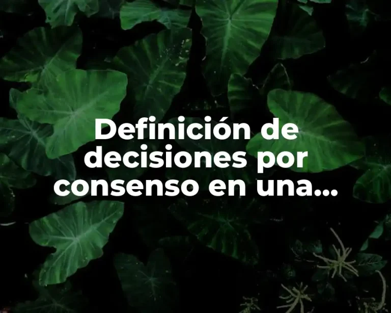 Definición de decisiones por consenso en una empresa