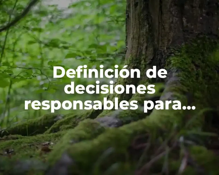 Definición de decisiones responsables para niños