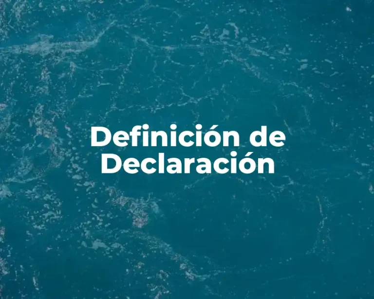 Definición de Declaración