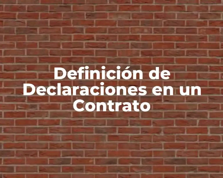 Definición de Declaraciones en un Contrato