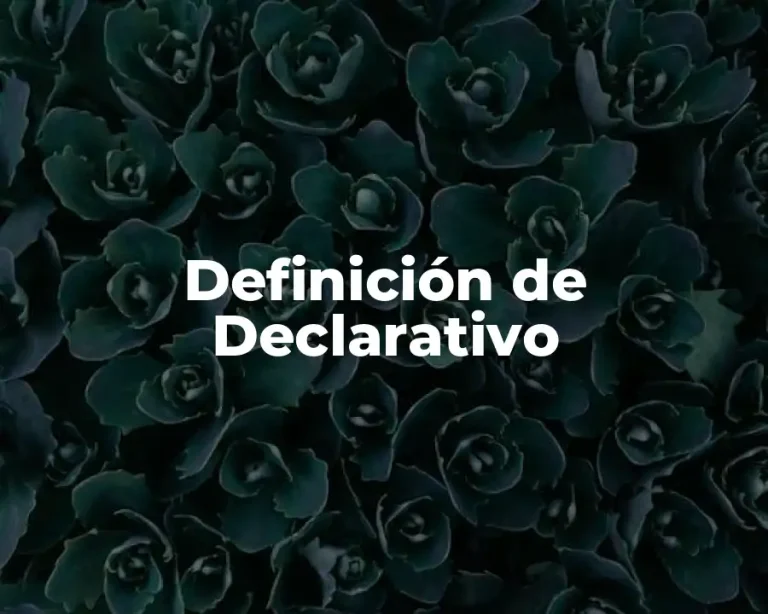 Definición de Declarativo