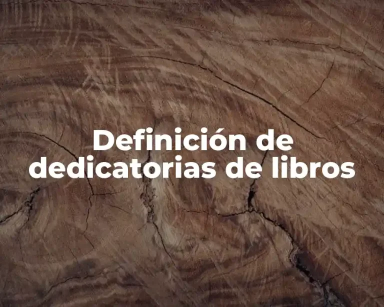 Definición de dedicatorias de libros