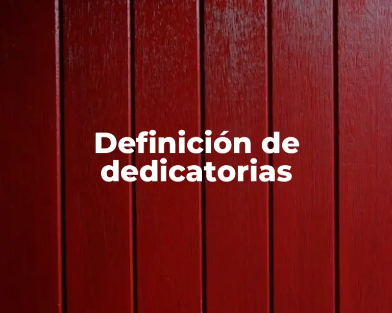 Definición de dedicatorias