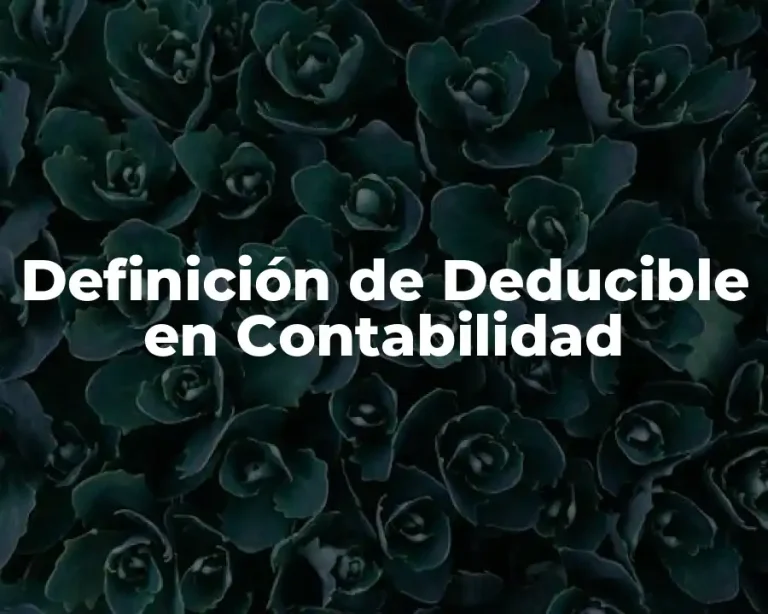 Definición de Deducible en Contabilidad