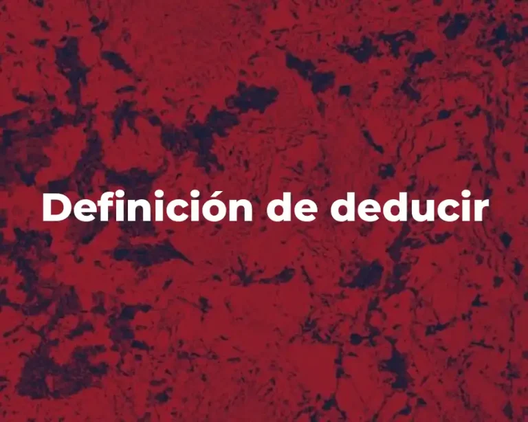 Definición de deducir