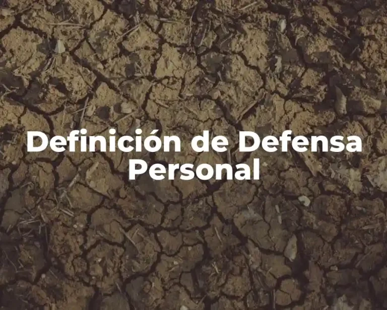 Definición de Defensa Personal