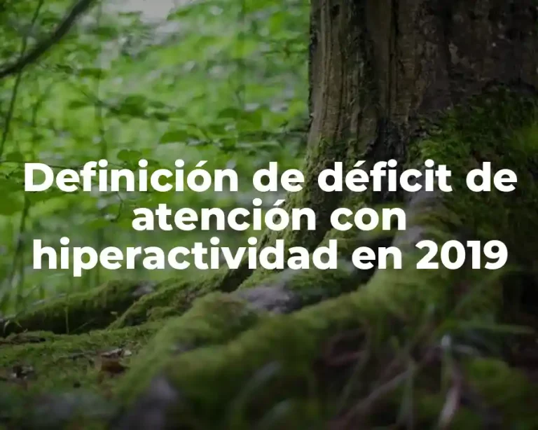 Definición de déficit de atención con hiperactividad en 2019
