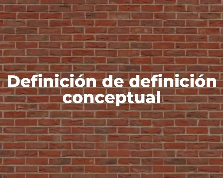 Definición de definición conceptual
