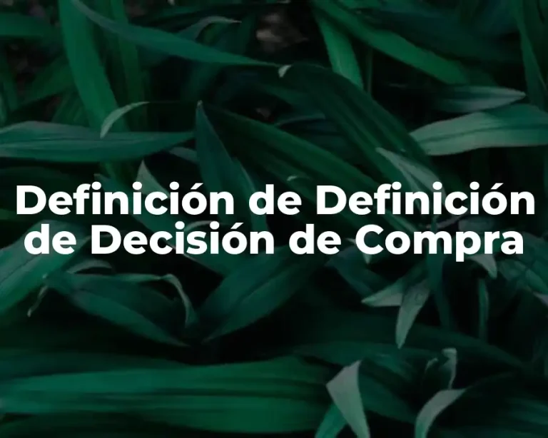 Definición de Definición de Decisión de Compra
