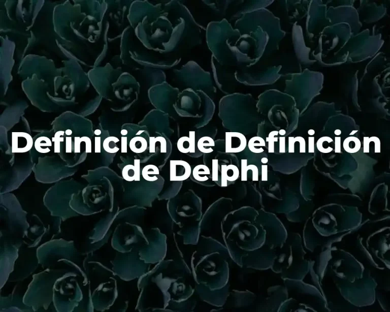 Definición de Definición de Delphi