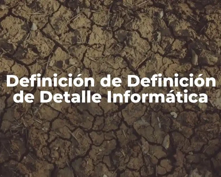 Definición de Definición de Detalle Informática