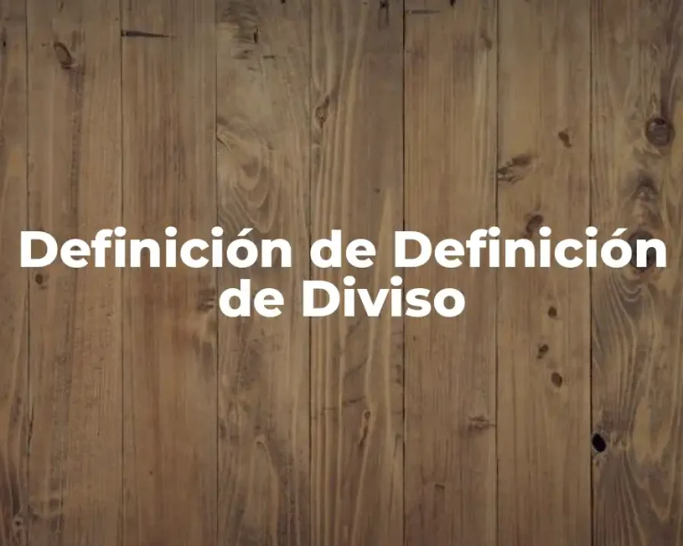 Definición de Definición de Diviso