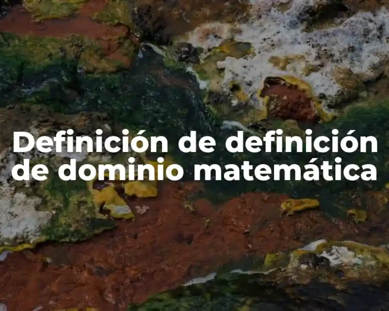 Definición de definición de dominio matemática