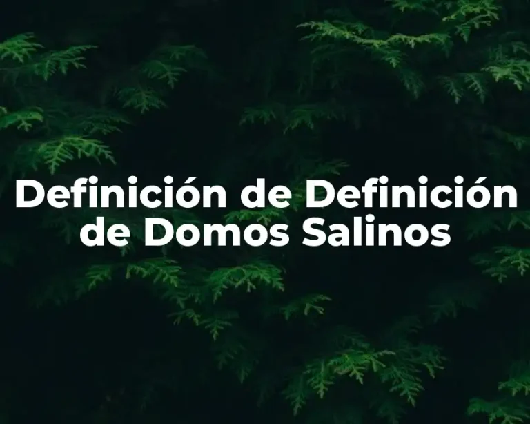 Definición de Definición de Domos Salinos