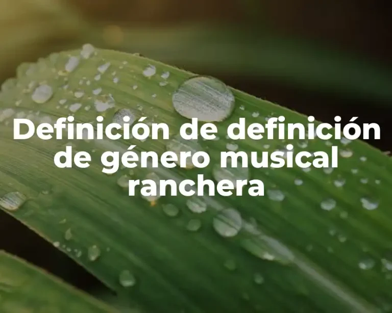 Definición de definición de género musical ranchera
