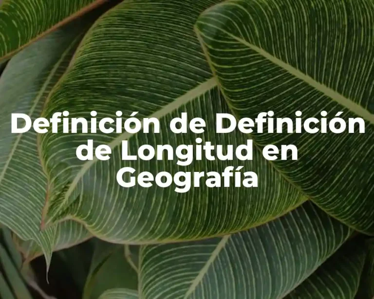 Definición de Definición de Longitud en Geografía