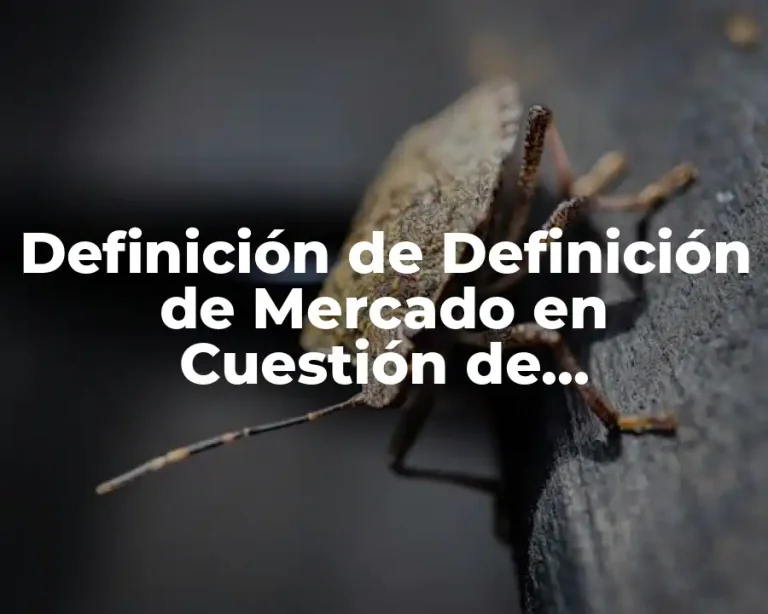 Definición de Definición de Mercado en Cuestión de Mercadotecnia